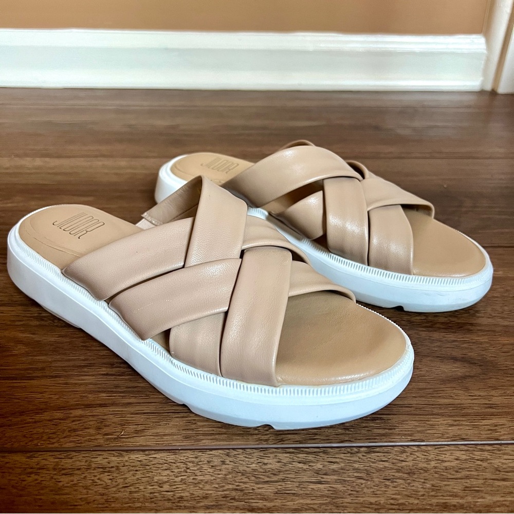 Jildor Slip-In Cross-Band Slide Sandals